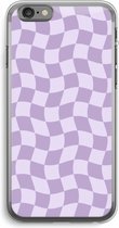 Case Company® - Hoesje geschikt voor iPhone 6 PLUS / 6S PLUS hoesje - Grid Paars - Soft Cover Telefoonhoesje - Bescherming aan alle Kanten en Schermrand