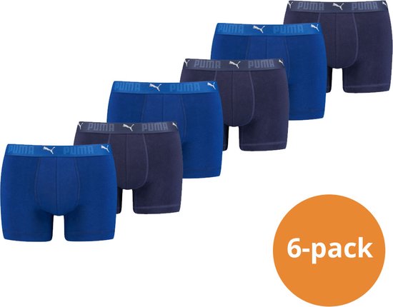 Puma Sport Boxershorts Katoen 6-pack Blauw