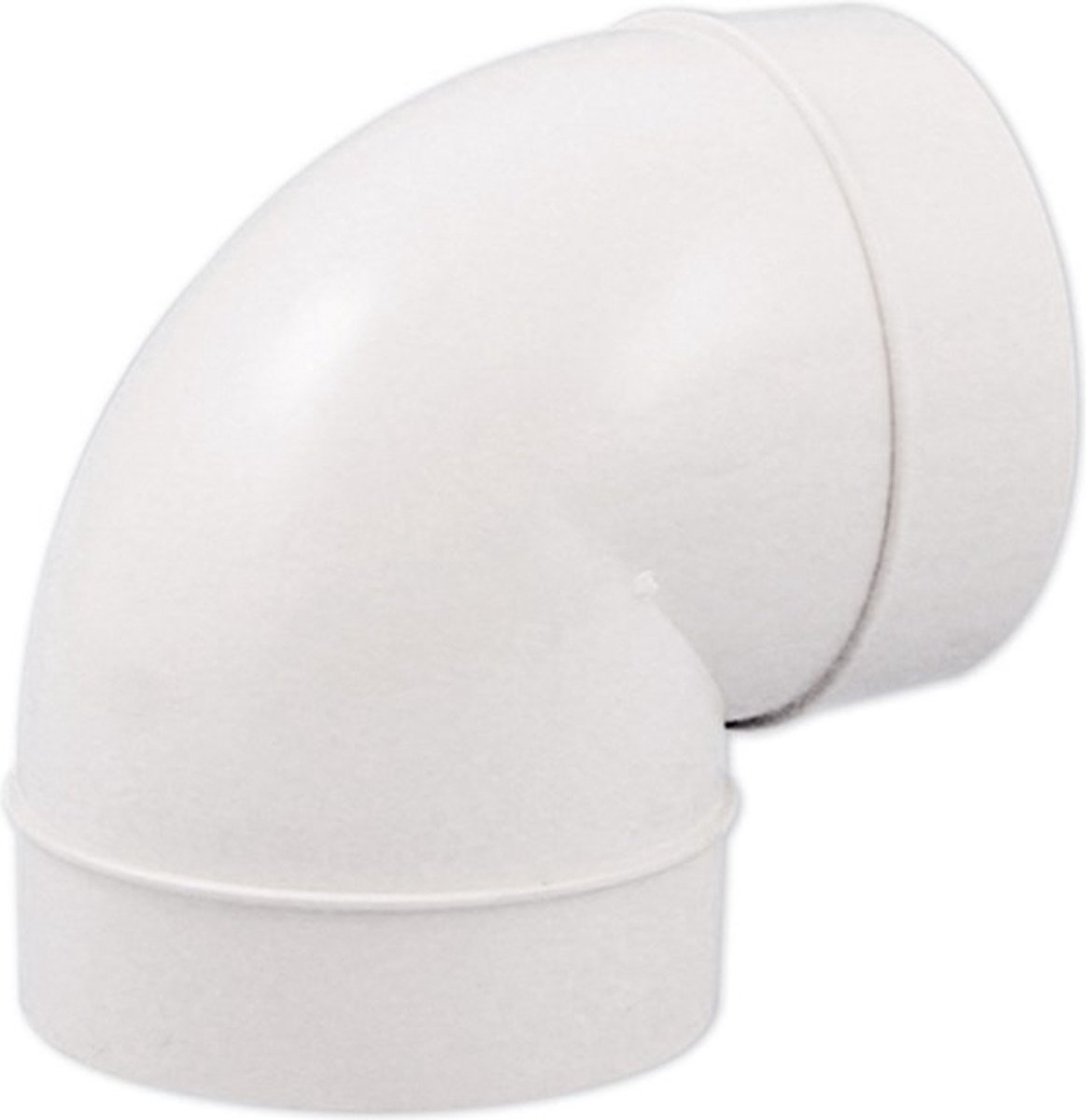 Nedco Bocht rond 90º ventilatiekanaal Wit - 125mm