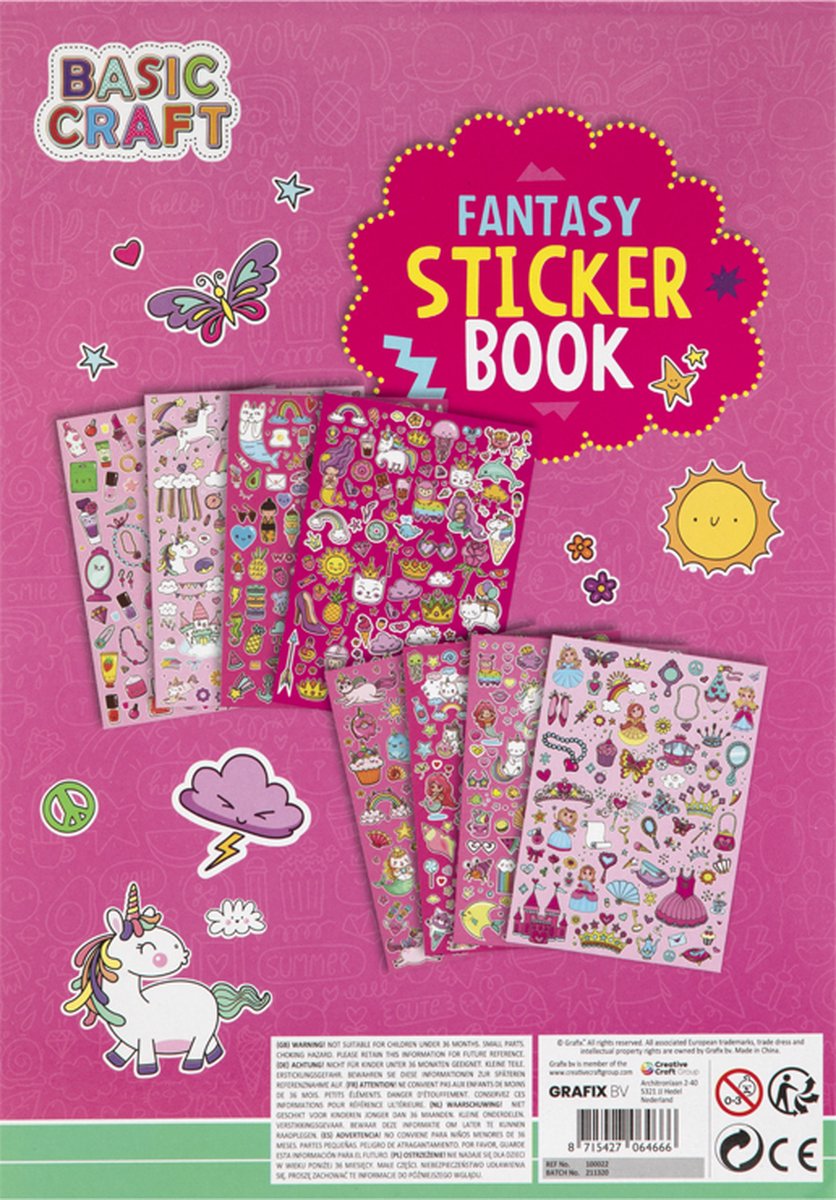 Stickerboek voor Kinderen 3pcs - Stickers Kinderen Knutselen - Stickers Meisjes - Creatief met Stickers Kids - Geschikt als beloningsstickers — afbeelding 10