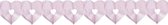 Roze papieren hartjes thema slingers van 6 meter - valentijn decoratie / feest versiering