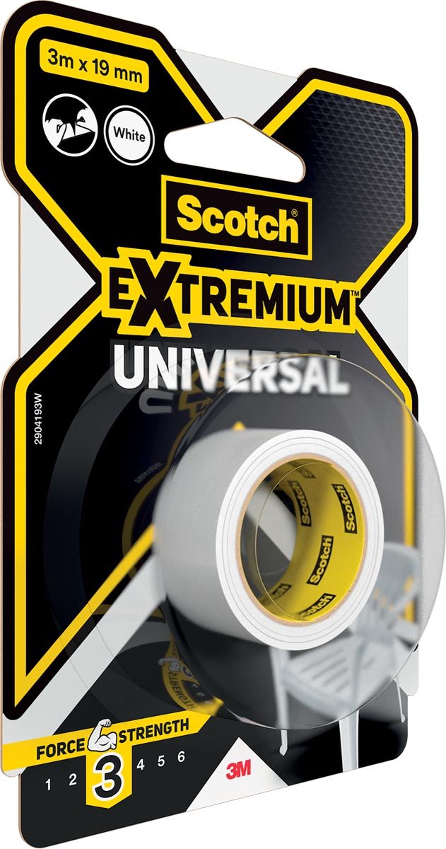 Ruban adhésif Scotch Extremium Universal, ft 19 mm x 3 m, blanc