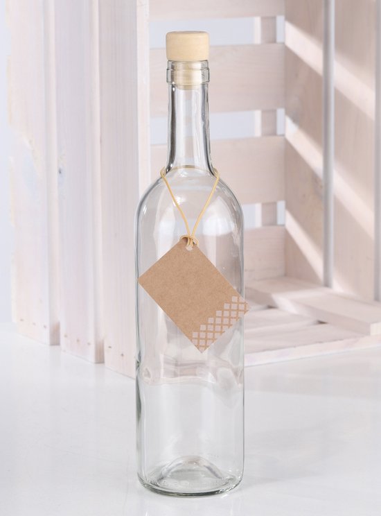1 X 200 Ml Glazen Fles In De Vorm Van Een Konijn, Inclusief Dop Hervulbaar Breekbaar Recyclebaar