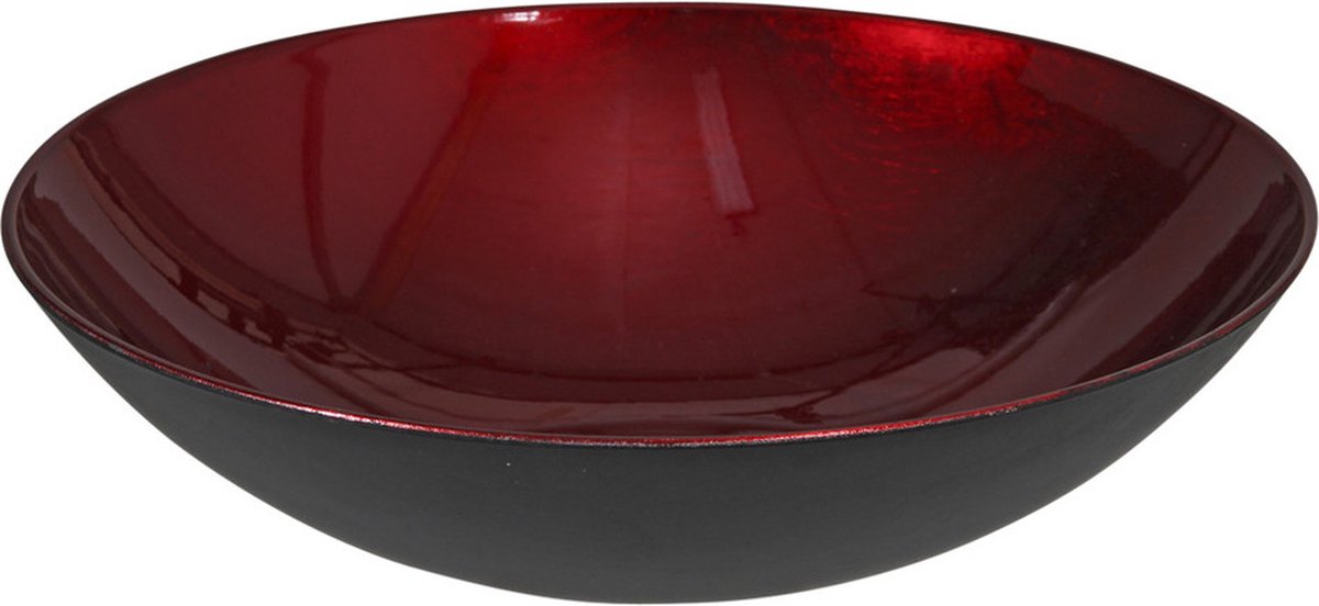 Othmar Decorations Schaal - rood - kunststof - D28 cm - Bakje