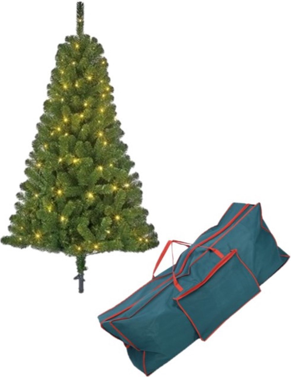 Kunst kerstboom Black Box Charlton 340 tips met licht 155 cm inclusief opbergzak - Kunstbomen/kunst kerstbomen
