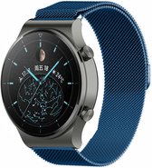 Strap-it Smartwatch bandje Milanese - geschikt voor Huawei Watch GT / GT 2 / GT 3 / GT 3 Pro 46mm / GT 2 Pro / GT Runner / Watch 3 / 3 Pro - Blauw
