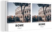 Canvas Schilderij Rome - Italië - Architectuur - 80x40 cm - Wanddecoratie