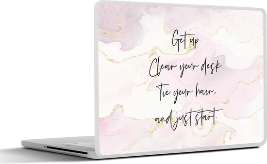 Foto: Laptop sticker 15 6 inch motivatie studeren student quote 36x27 5cm laptopstickers laptop skin cover