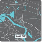 Muismat Klein - Aalst - Blauw - Plattegrond - Stadskaart - Kaart - 20x20 cm