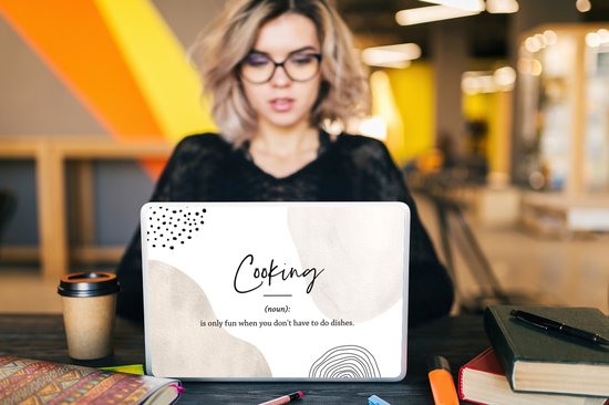 Sticker pour ordinateur portable - 13,3 pouces - Proverbes - Définition de cuisine - Dictionnaire - Cuisine - Citations