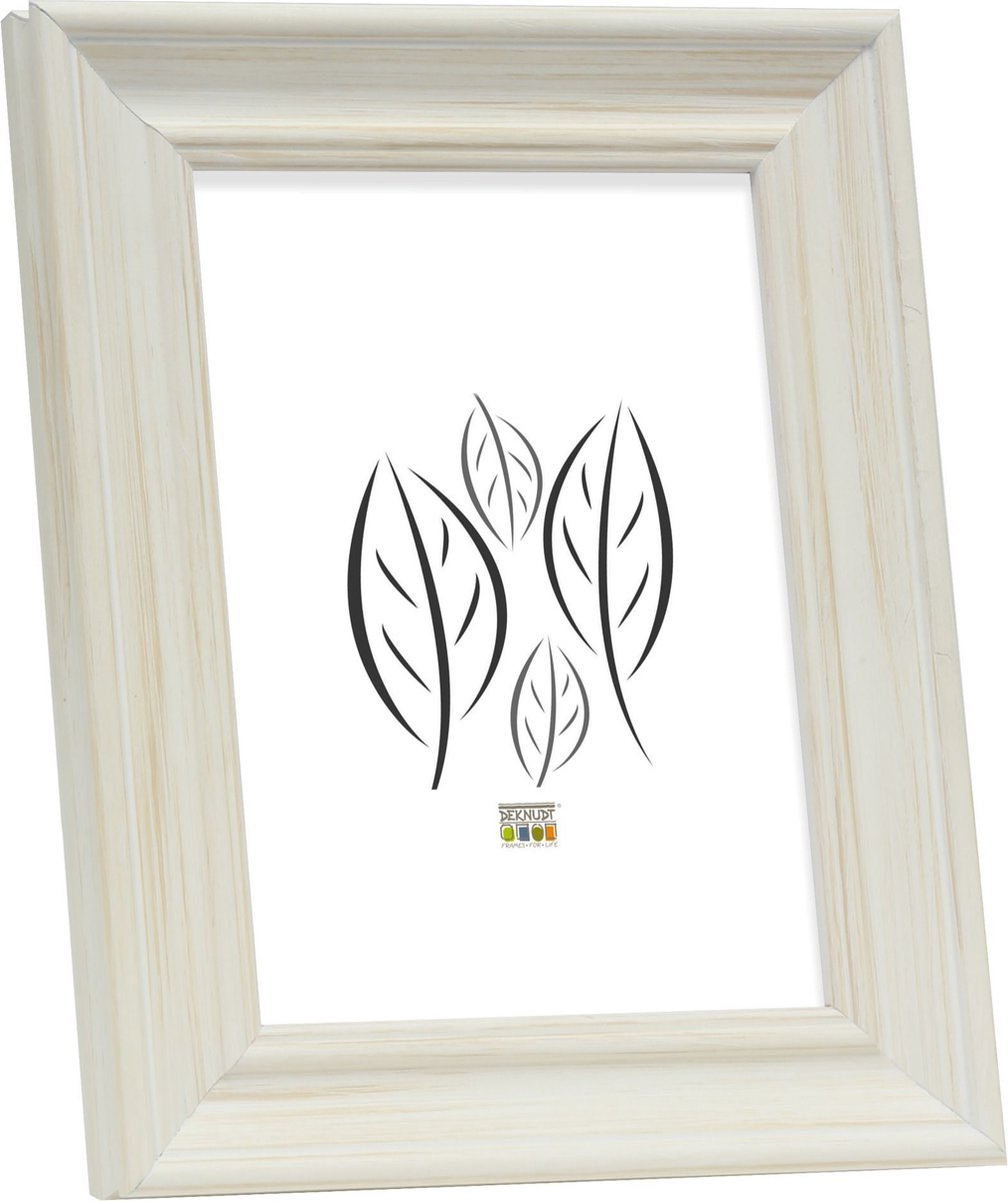 Deknudt Frames fotolijst S46LF1 - wit - landelijk - voor foto 20x30 cm