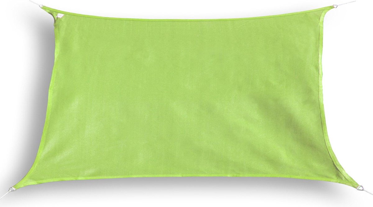hanSe® Schaduwdoek Rechthoek Waterdoorlatend 2x4 m Zonnedoek Lime