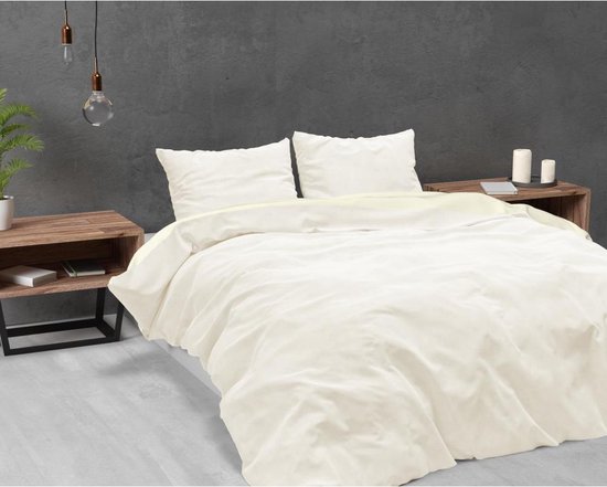 Sleeptime Velvet Touch - Dekbedovertrekset - Tweepersoons - 200x200/220 + 2 kussenslopen 60x70 - Creme van Merkloos — afbeelding 5