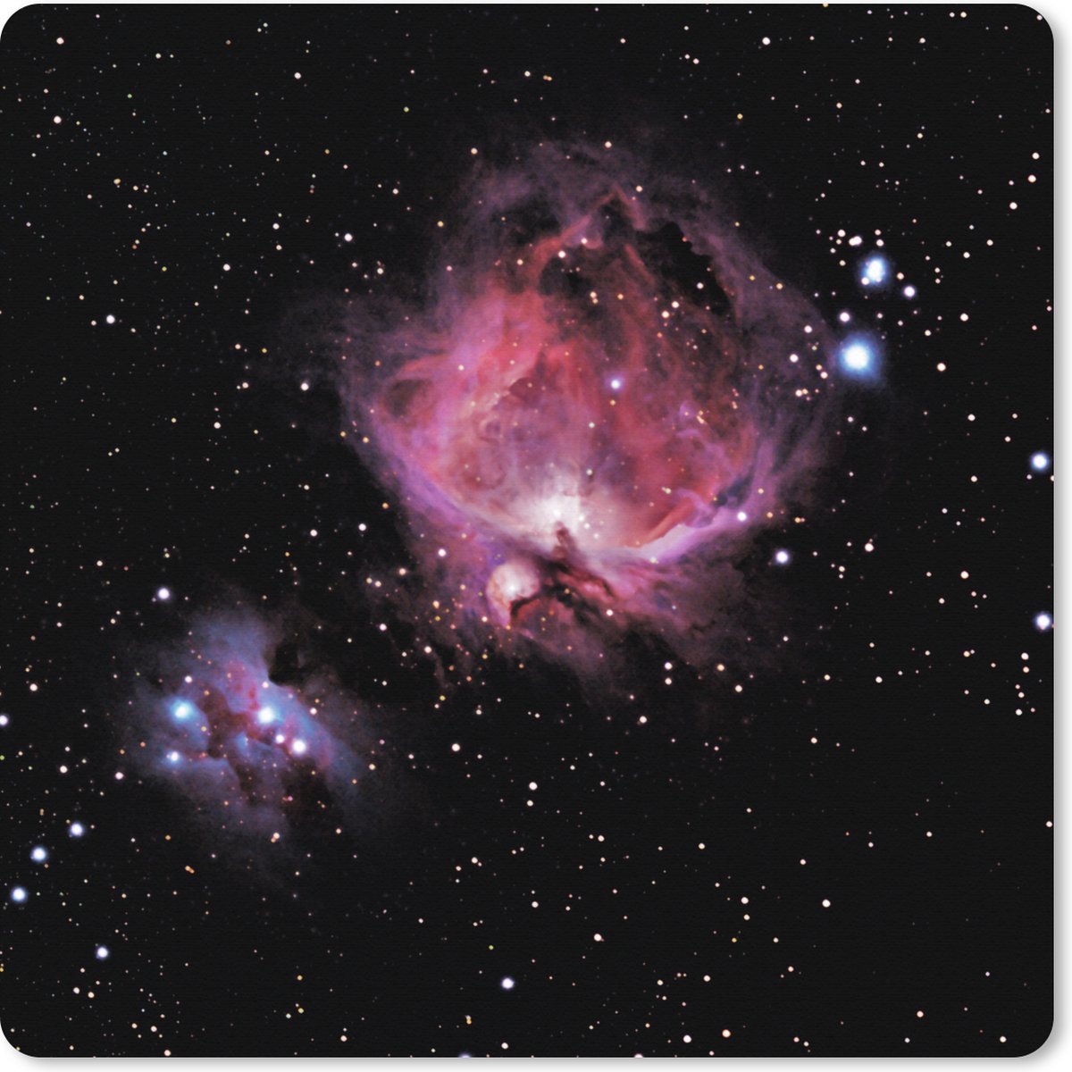 Muismat XXL 60x60 cm - Bureau onderlegger - Bureau mat Sterrenbeeld - Ruimte - Orion - Jongens - Meisjes - Kinderen - Bureaumat - Gaming mousepad xl - Bureaulegger groot - Computer deskmat