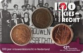 100 jaar Vrouwenkiesrecht in Nederland - Coincard met 3 stuivers.