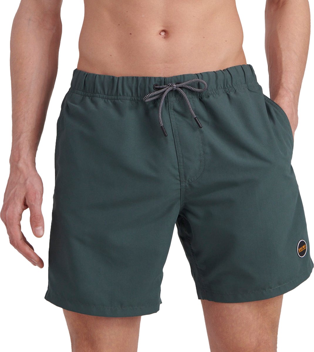 Shiwi Swimshort recycled mike solid micro peach - Cilantro green — afbeelding 10
