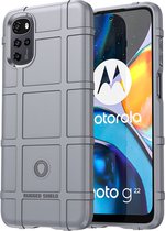 Motorola Moto G22 Hoesje - Rugged Shield TPU Gelcase - Grijs - GSM Hoesje - Telefoonhoesje Geschikt Voor Motorola Moto G22