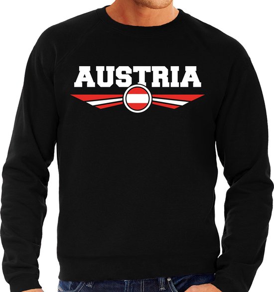 Oostenrijk Austria landen sweater met Oostenrijkse vlag zwart heren landen. bol