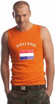 Oranje heren singlet vlag Holland Xl