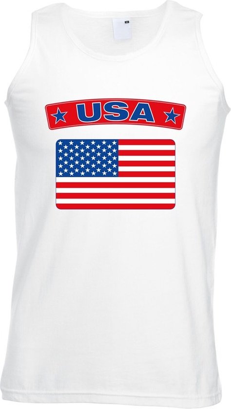 Amérique maillot / débardeur drapeau USA hommes blancs M