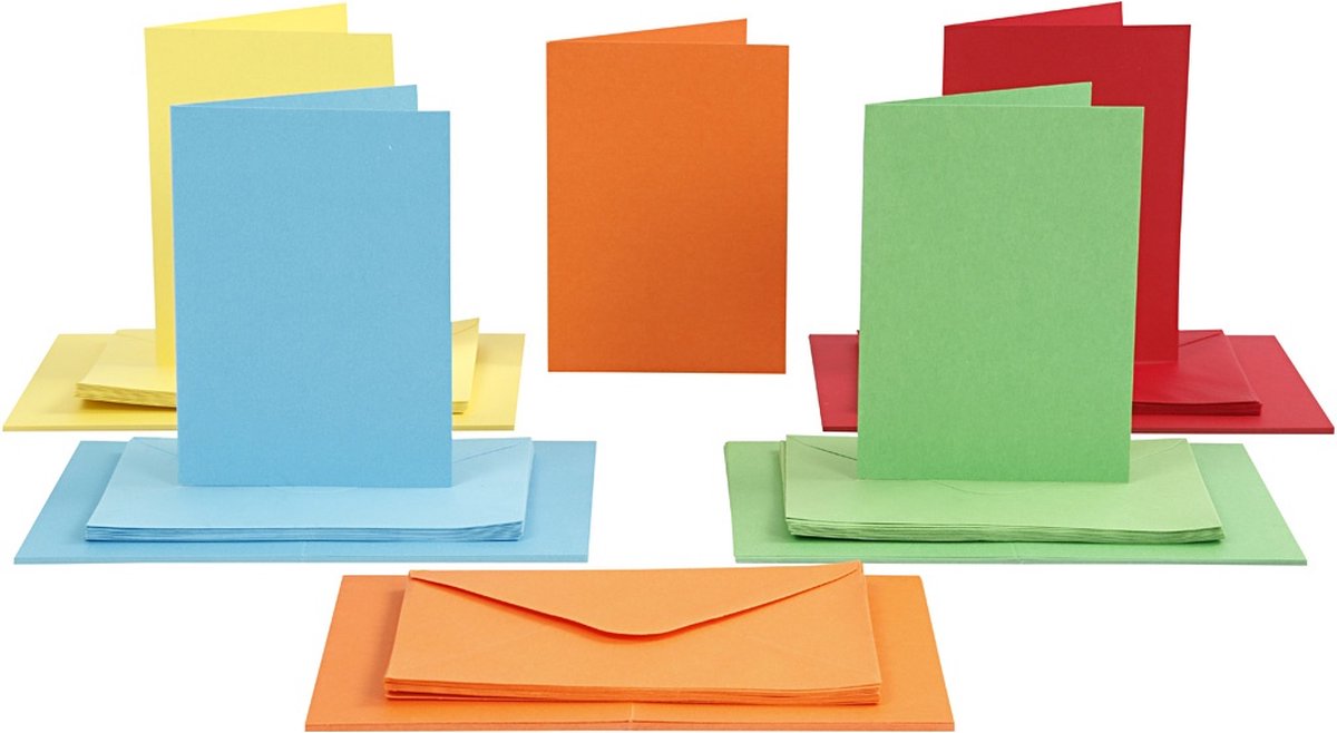 Kaarten & Enveloppen, afmeting kaart 10,5x15 cm, afmeting envelop 11