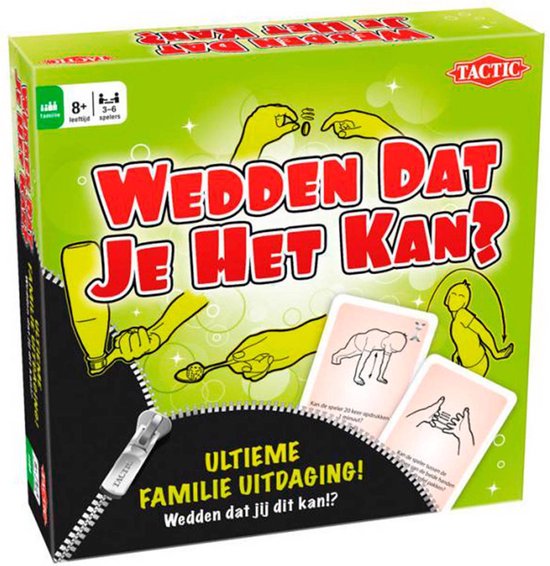 Tactic Wedden dat je het kan? - Familiespel - Partyspel - Vanaf 8 jaar | Games | bol