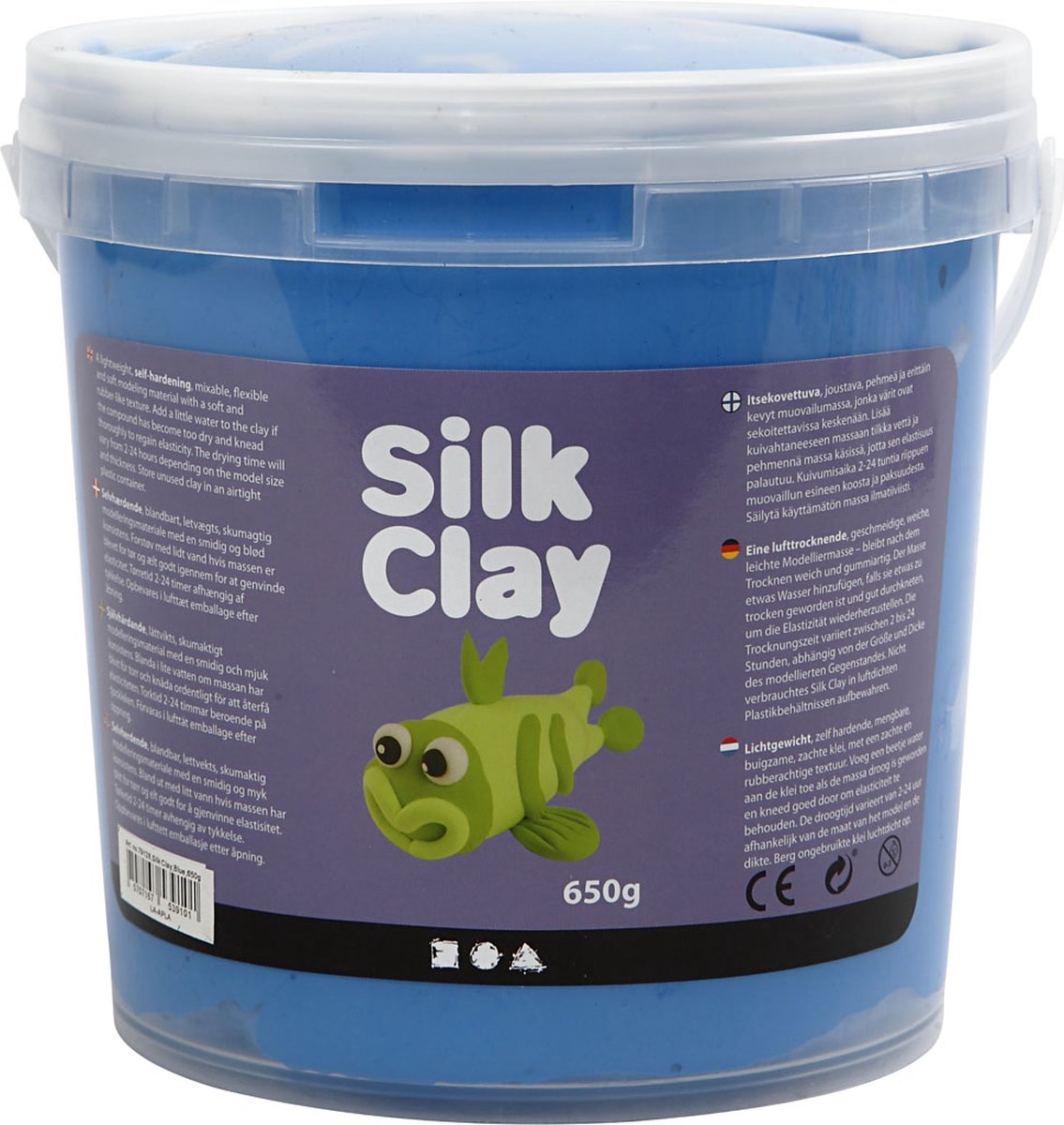 Silk Clay - Zelfhardende Klei - Blauw - Spelen, Kleien - 650gr - Silk Clay - 1 stuk