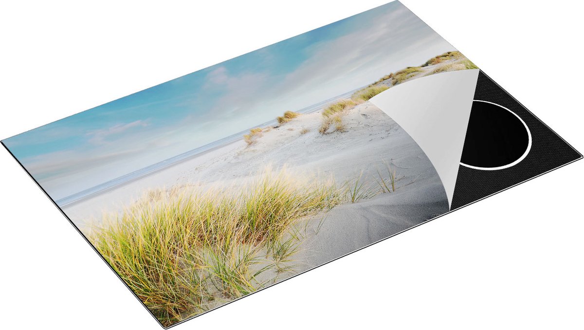 Chefcare Inductie Beschermer Groot Strand met Zee - 81,2x52 cm - Afdekplaat Inductie - Kookplaat Beschermer - Inductie Mat