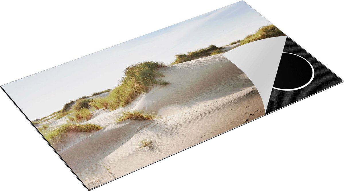 Chefcare Inductie Beschermer Zand Duinen aan het Strand - 89,6x51,6 cm - Afdekplaat Inductie - Kookplaat Beschermer - Inductie Mat