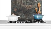 Spatscherm keuken 70x50 cm - Kookplaat achterwand Keukengerei - Koken - Plaat - Muurbeschermer - Spatwand fornuis - Hoogwaardig aluminium