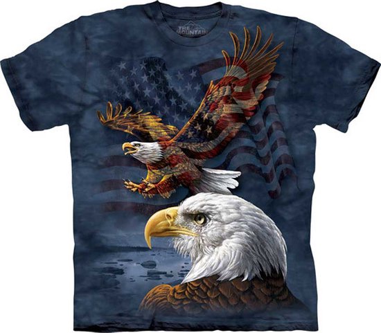 T-shirt Eagle Flag Collage S