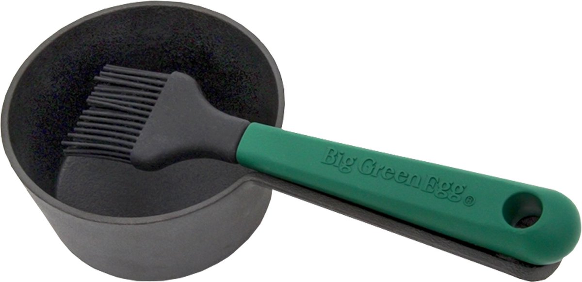 Cast Iron Sauce Pot with Basting Brush