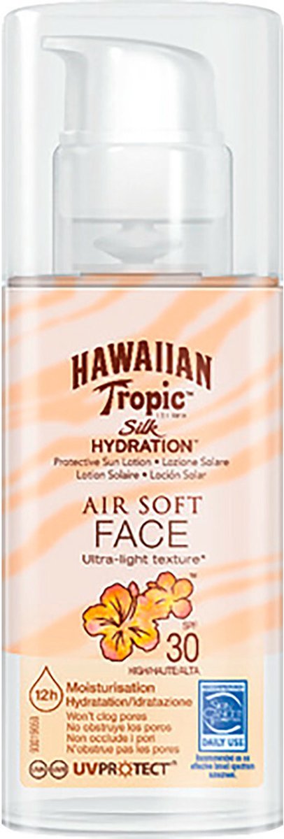Goedkoopste Hawaiian Tropic Silk Hydration Air Soft Face - SPF30 - 50ml - 1 stuk