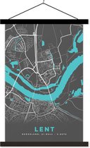 Porte-affiche avec affiche - Affiche scolaire - Carême - Carte - Carte - Plan de la ville - 40x60 cm - Lattes noires