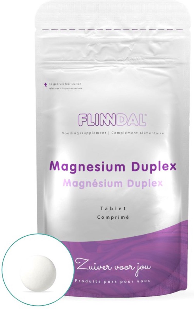 Goedkoopste Flinndal Magnesium Duplex Tabletten - Helpt bij Vermoeidheid - 90 Tabletten
