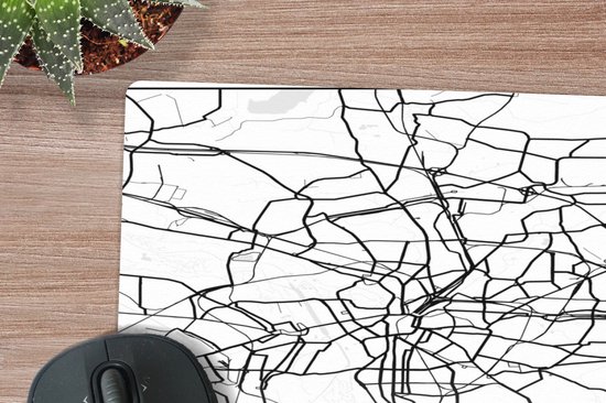 Muismat 18x27 cm - Mousepad Leipzig - Plattegrond - Kaart - Stadskaart - Muismatten - Stadskaart