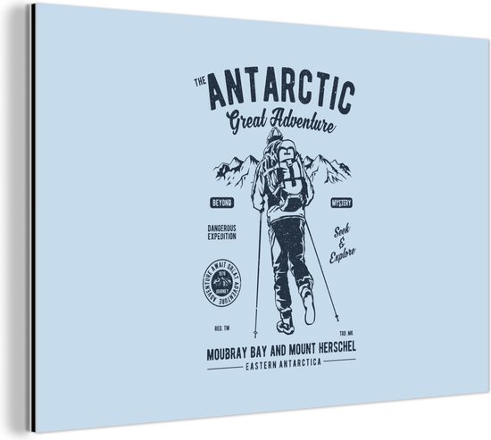 Décoration murale Métal - Peinture Aluminium Industrielle - Marche - Glace - Vintage - 60x40 cm - Dibond - Photo sur aluminium - Décoration murale industrielle - Pour le salon / chambre