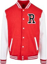 Mister Tee - Rose College jacket - S - Rood/Wit