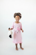 Fun2Wear - Happy Bunny nachthemd - Roze - Maat 110/116 -