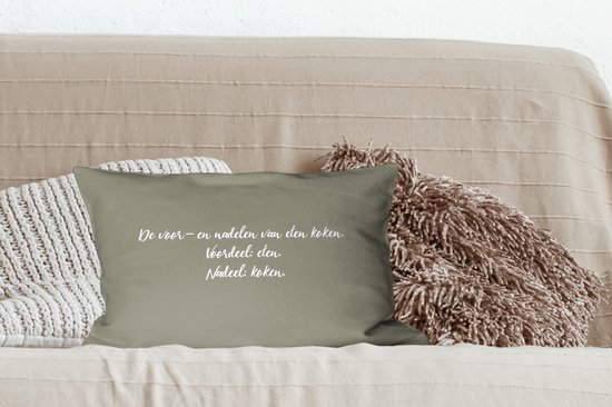 Coussins décoratifs - Oreillers Coussins décoratifs - Proverbes - Les avantages et les inconvénients de la cuisson des aliments - Citations - Humour