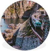 WallCircle - Wall Circle - Wall Circle Indoor - Italie - Train - Mer - 60x60 cm - Décoration murale - Peintures Ronds