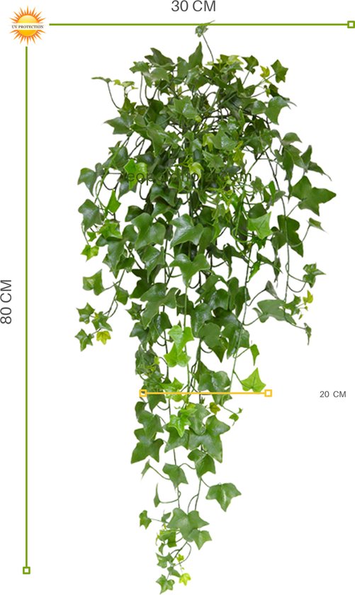 plante à suspendre artificielle verte lierre 80 cm UV | bol.com