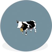 Illustration simple d'une assiette en plastique cercle mural vache ⌀ 120 cm - impression photo sur cercle mural / cercle vivant (décoration murale)