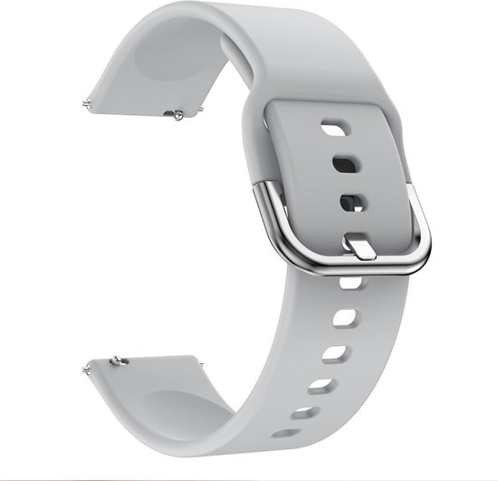Bracelet en Siliconen (gris clair), adapté aux modèles Huawei : Watch GT (42 & 46 mm) GT2 (46 mm), GT 2E, GT 3 (46 mm), GT 3 Active (46 mm), GT Runner, Watch 3, Regarder 3 Pro