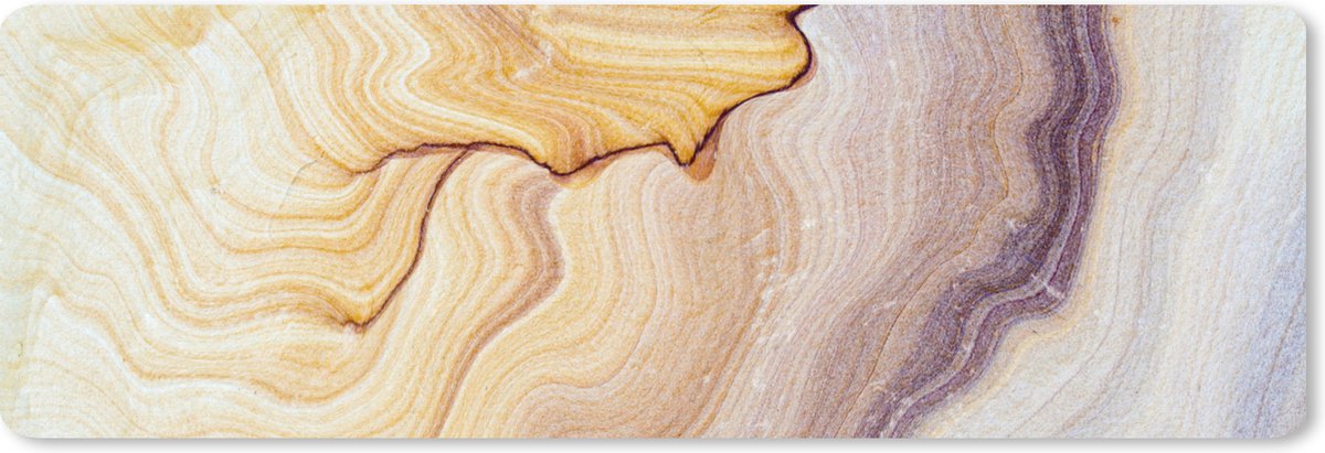 Muismat XXL 90x30 cm - Bureau onderlegger - Bureau mat Marmer - Textuur - Zandsteen - Goud - Marmer printlook - Bureaumat - Gaming mousepad xl - Bureaulegger groot - Computer deskmat