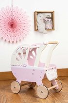 Bol.com Le Toy Van - Houten Kinderwagen - Roze aanbieding
