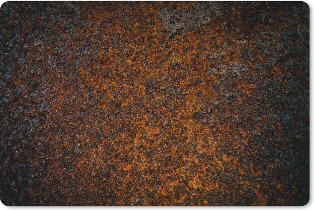 Muismat XXL 90x60 cm - Bureau onderlegger - Bureau mat Metaal - Brons - Roest print - Bureaumat - Gaming mousepad xl - Bureaulegger groot - Computer deskmat