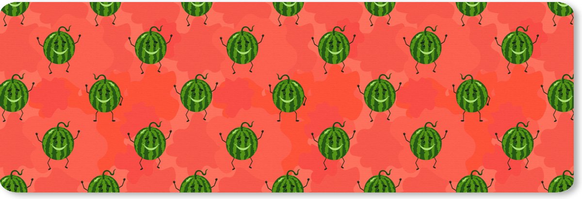 Muismat XXL 90x30 cm - Bureau onderlegger - Bureau mat Meloen - Patronen - Kawaii - Bureaumat - Gaming mousepad xl - Bureaulegger groot - Computer deskmat
