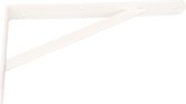 1x stuks plankdragers / schapdragers wit met schoor - staal - 20 x 30 cm - plankendrager - planksteun / planksteunen
