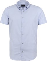 Suitable - Overhemd Strepen Blauw - Heren - Maat L - Regular-fit